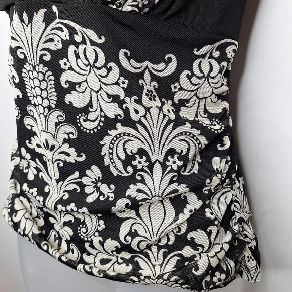 Vintage Y2K Susan Lawrence Sheer Mesh Babydoll Top Large Whimsygoth Coquette - Picture 3 of 9